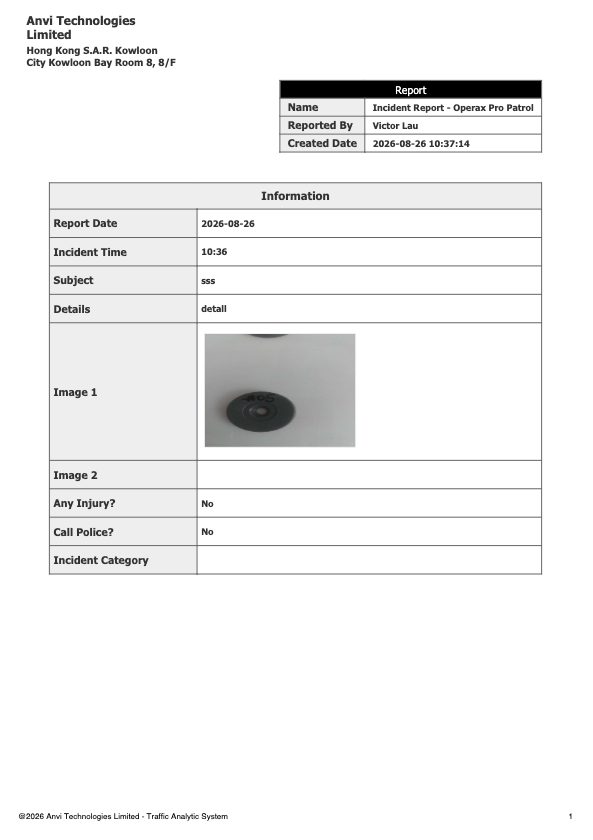 Incident report